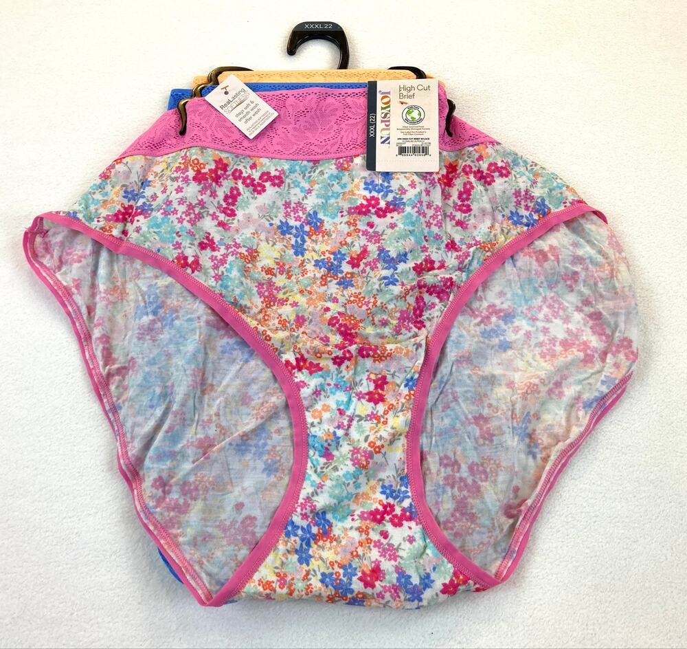 Panties Joyspun High Cut Briefs 3/Pack Assorted 3XL/22 NWT